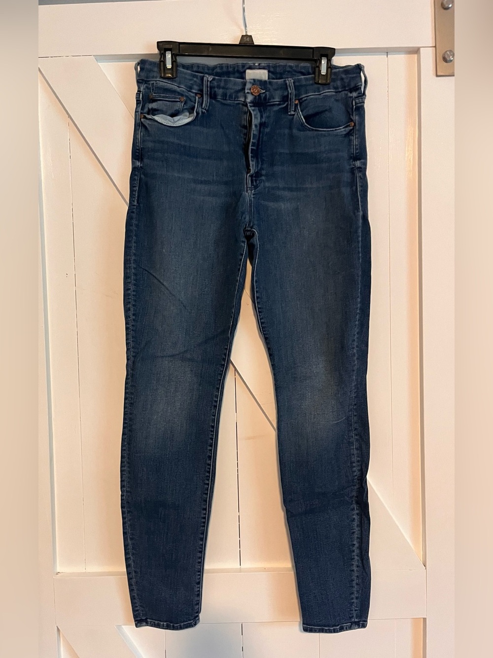 MOTHER Dark Indigo Skinny Jeans